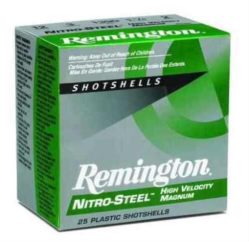 12 Gauge 25 Rounds Ammunition Remington 3" 1 1/4 oz Steel #1